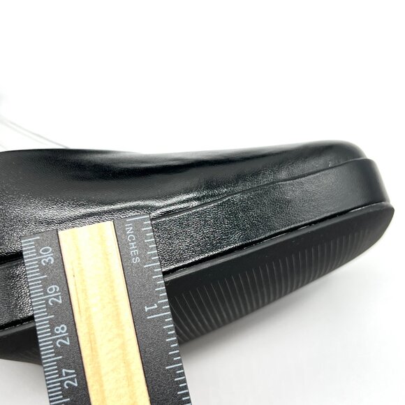 Faryl By Farylrobin Womens Size 11 Black‎ Vegan Leather Block Heels Pumps Shoes - Picture 15 of 15